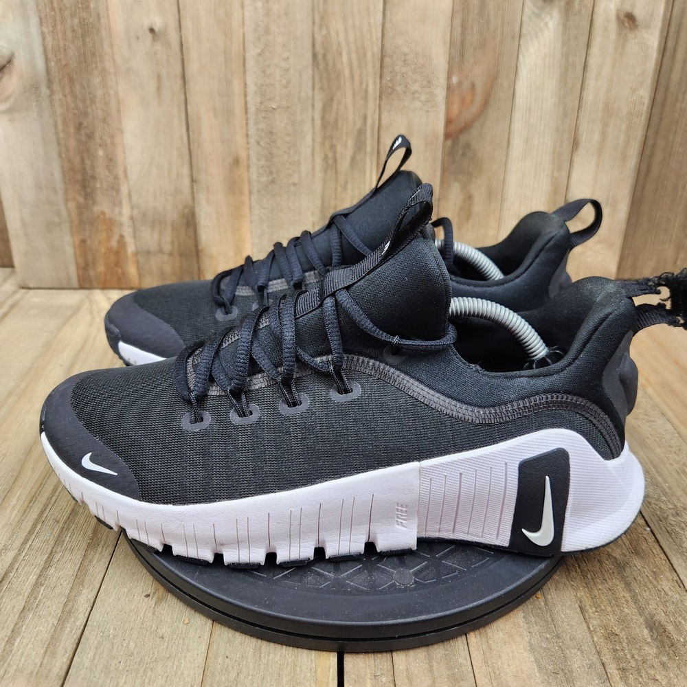 Nike Free Metcon 6 Womens size 8.5 Black White Training Shoes FJ7126-001